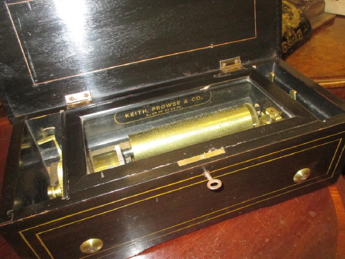 Small 19th Century Swiss musical box, the marquetry (1 of 2)
