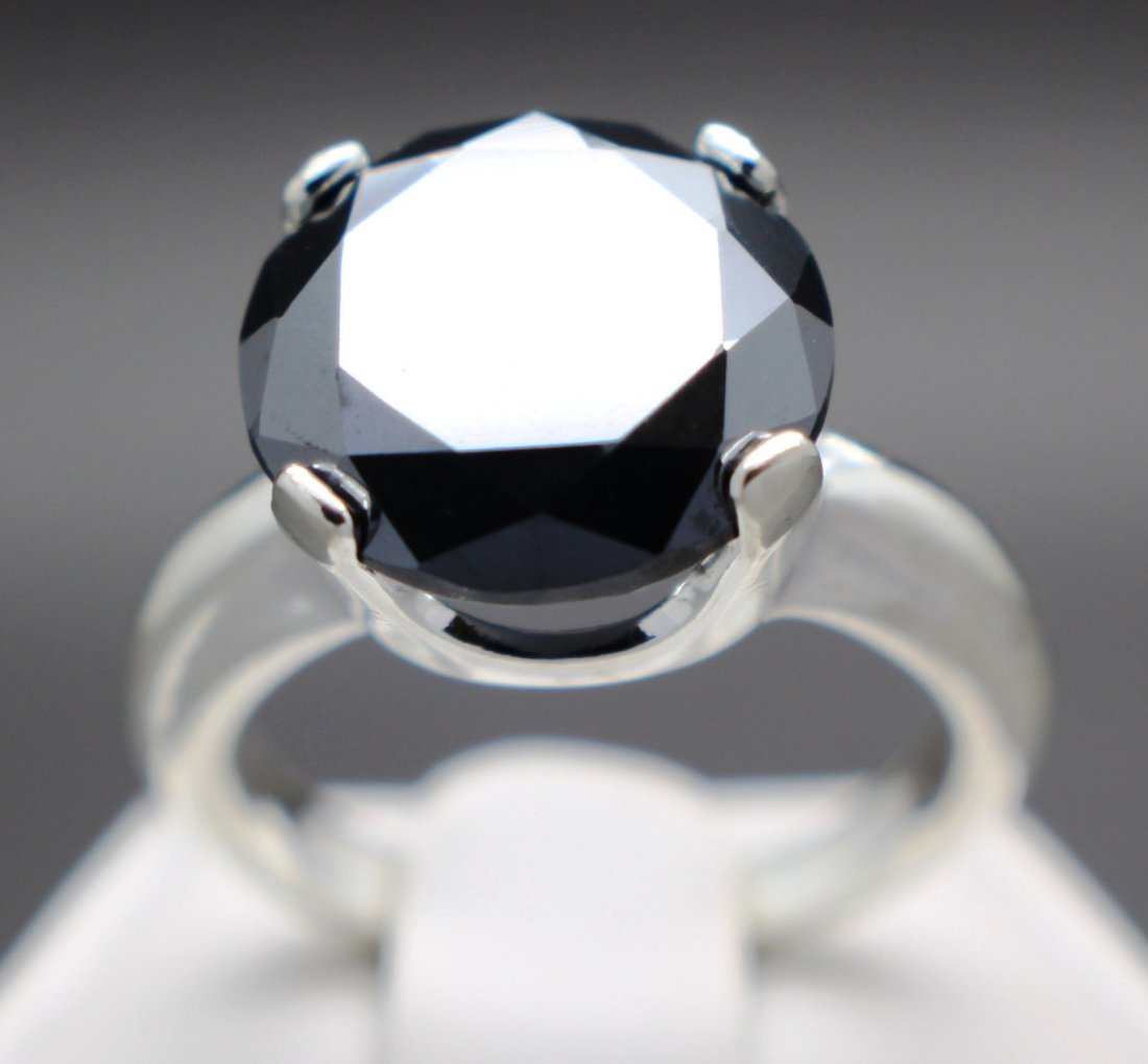 Black Diamond Ring (7.12cts) Certified AAA (1 of 2)