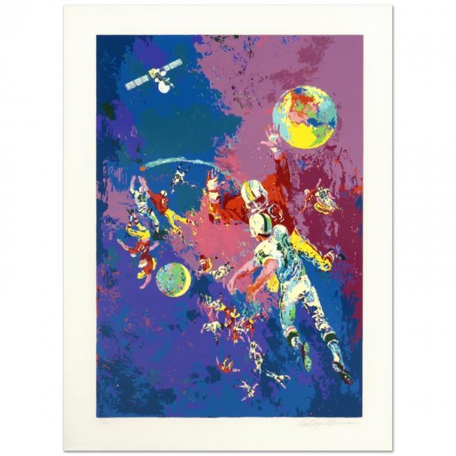 Satellite Football (1982) by Leroy Neiman (1 of 2)