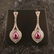 532: Pair of Victorian style, 18 kt. white gold earring