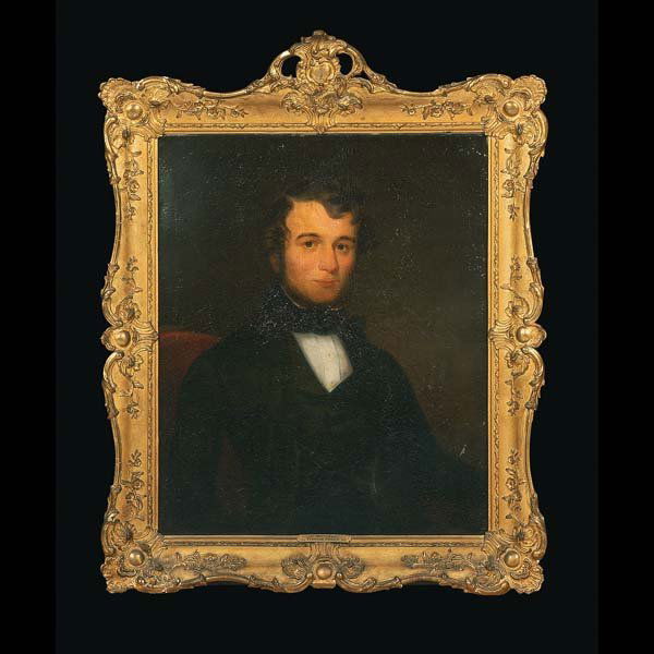 19th century American portrait of Dr. Morrison, at: 19th century American portrait of Dr. Morrison, attributed to "Thomas Sully," 1783-1872, 41" x 32-1/2", frame included.