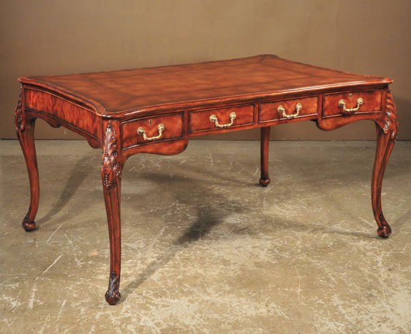 Georgian style mahogany partner's library table,