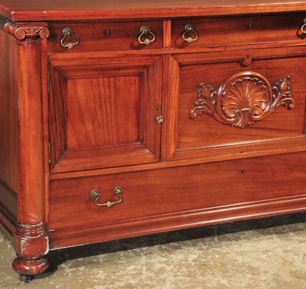 Empire style mahogany sideboard with three drawer - 2
