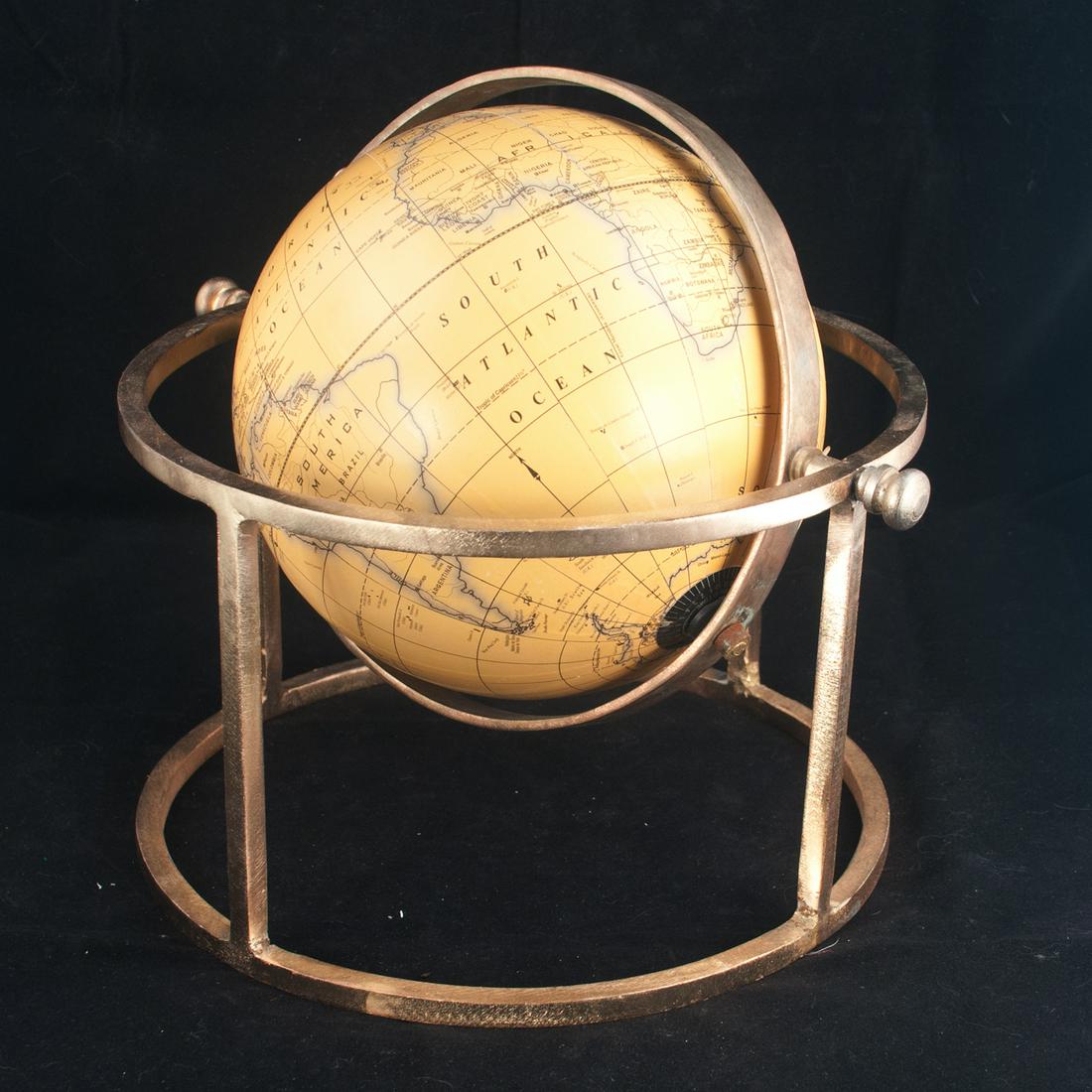 World globe in brass stand (1 of 2)