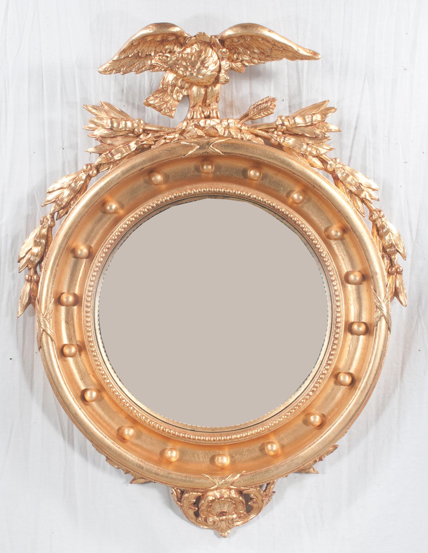 Gold gilt bulls-eye mirror (1 of 3)
