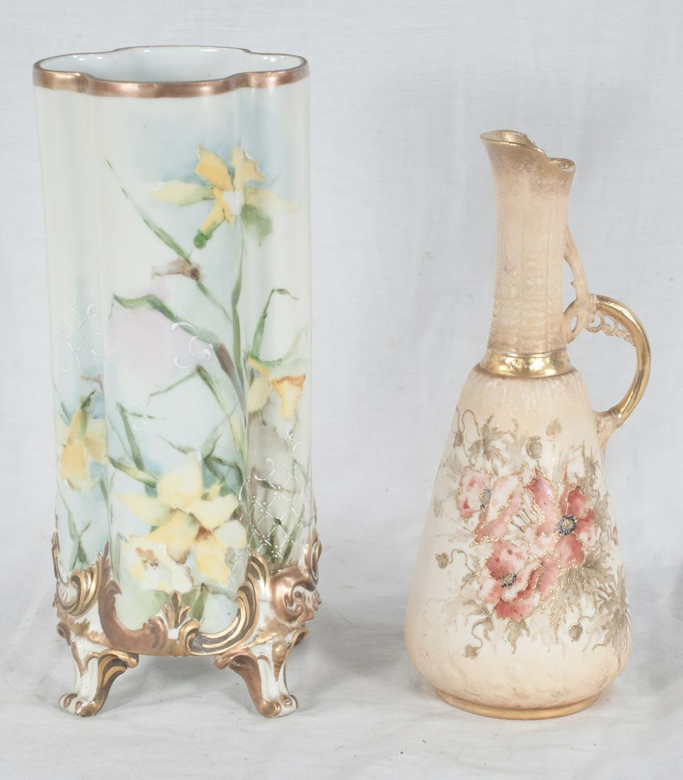 French shaped porcelain vase and pitcher (1 of 6)