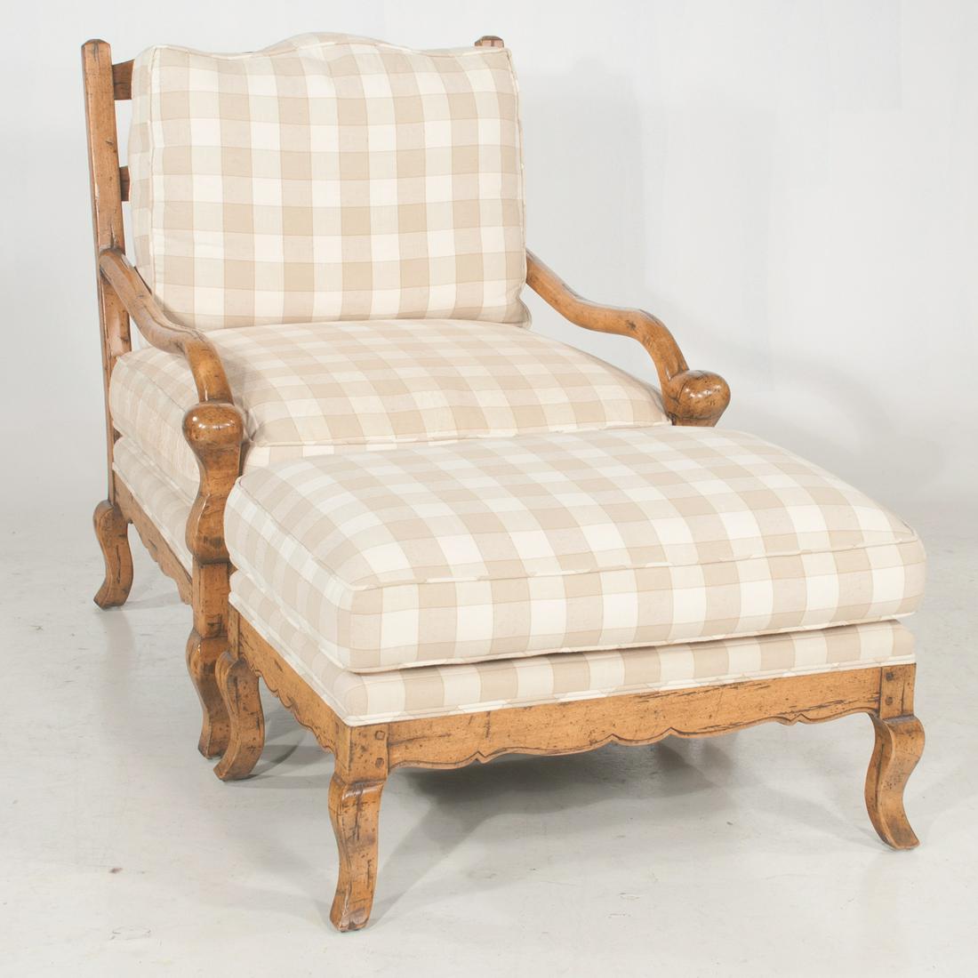 Country French style ladder back large occasional chair (1 of 9)