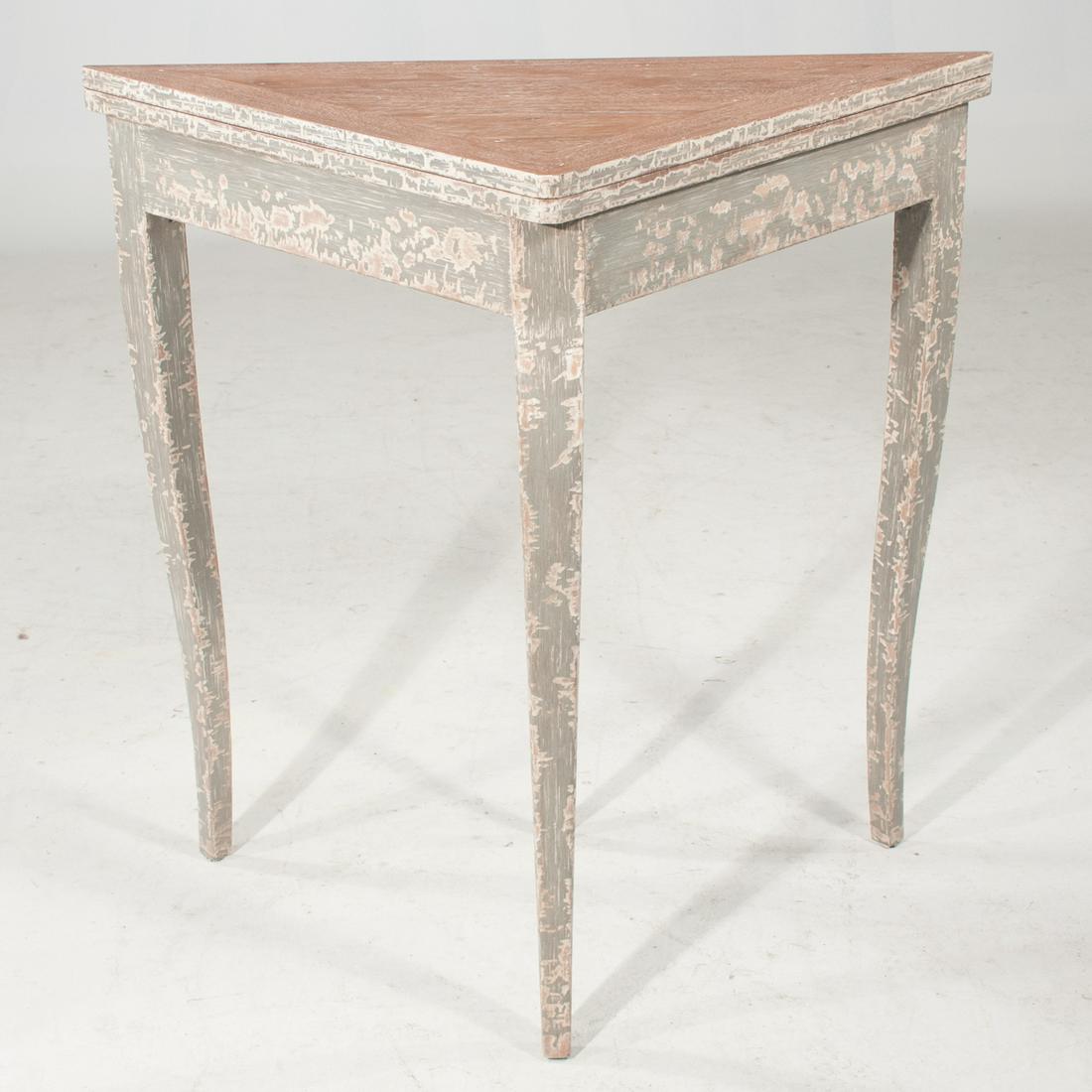 Theodore Alexander pickled wood envelope style table (1 of 4)