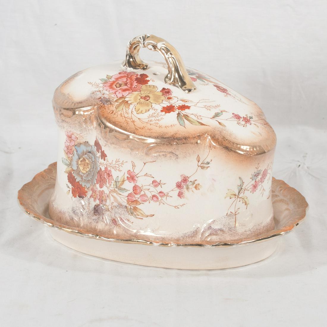 English china covered cheese dish (1 of 4)