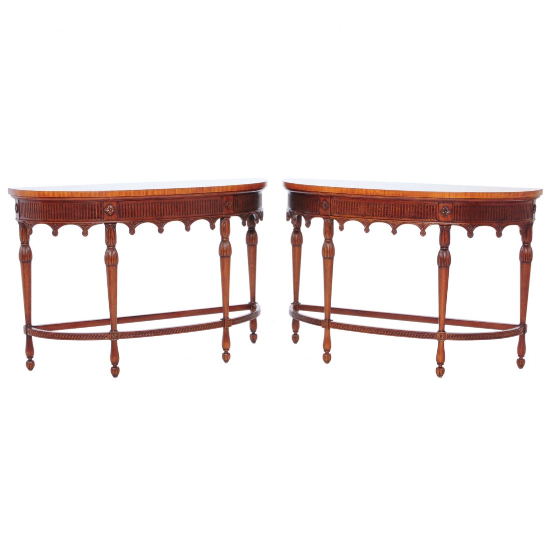 Pair of Maitland-Smith Sheraton style consoles (1 of 9)