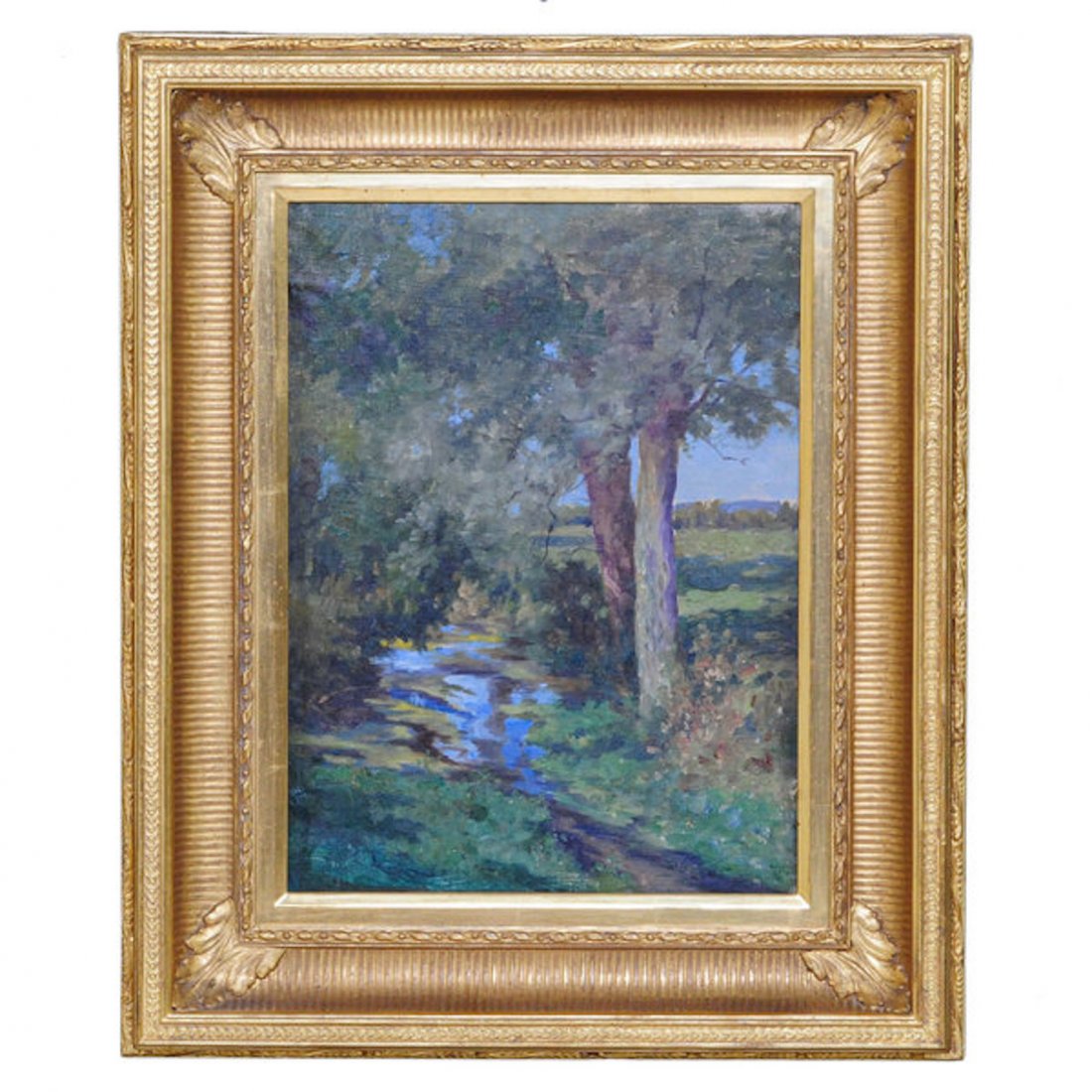 19th century oil on canvas painting, landscape (1 of 5)