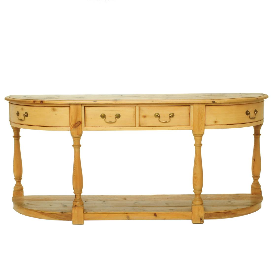 English pine D-End shaped console (1 of 7)