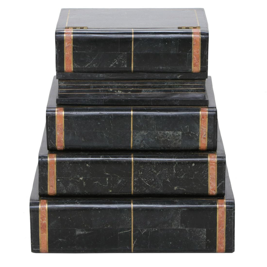 Stack of books side table with lift top (1 of 5)