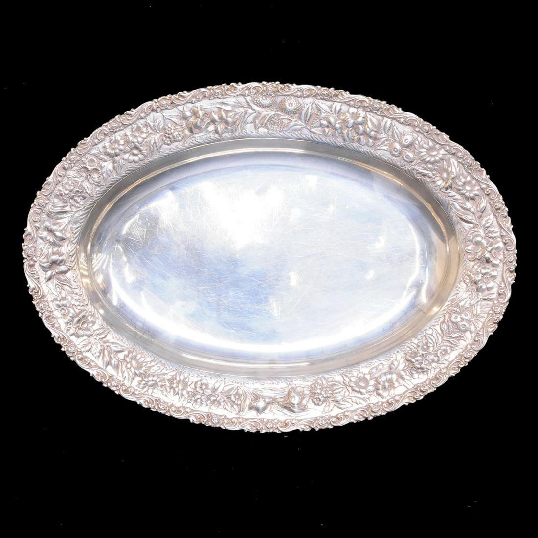 Jacobi & Jenkins sterling silver repousse oval dish (1 of 4)