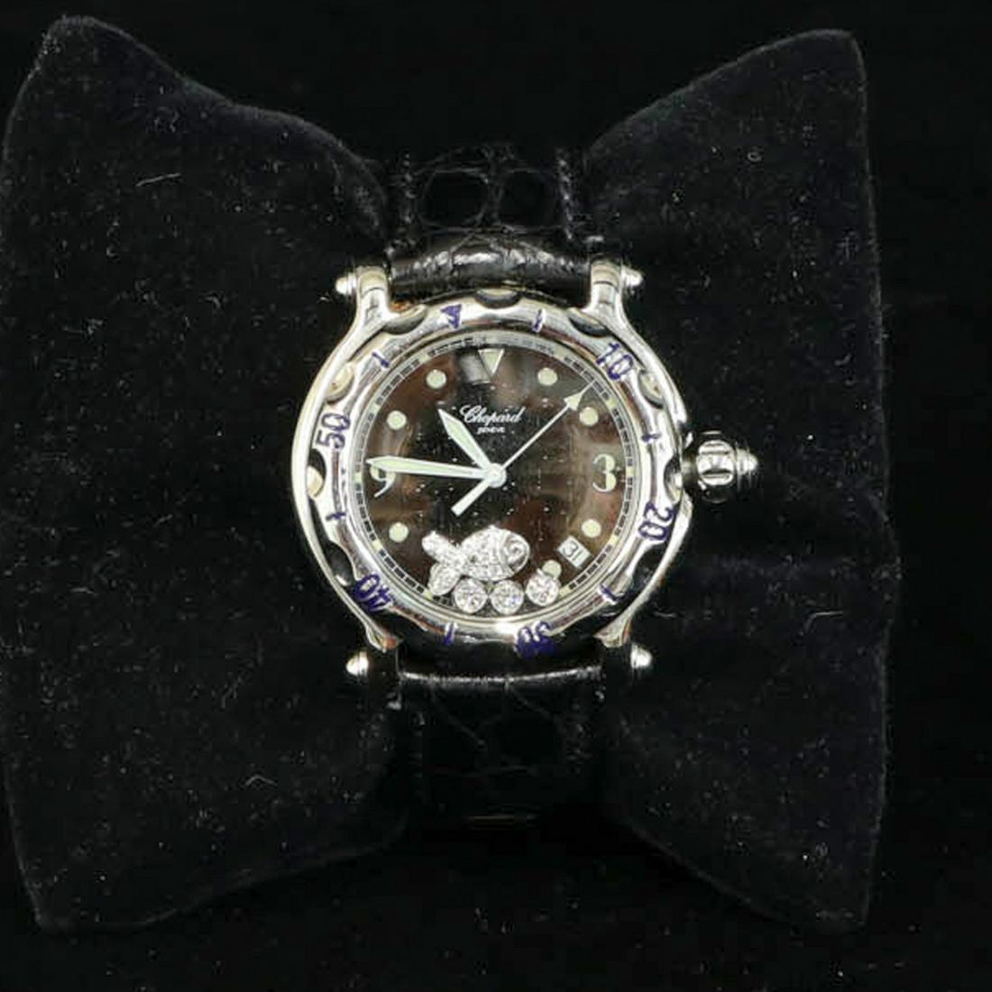 Chopard wrist watch with black dial (1 of 3)