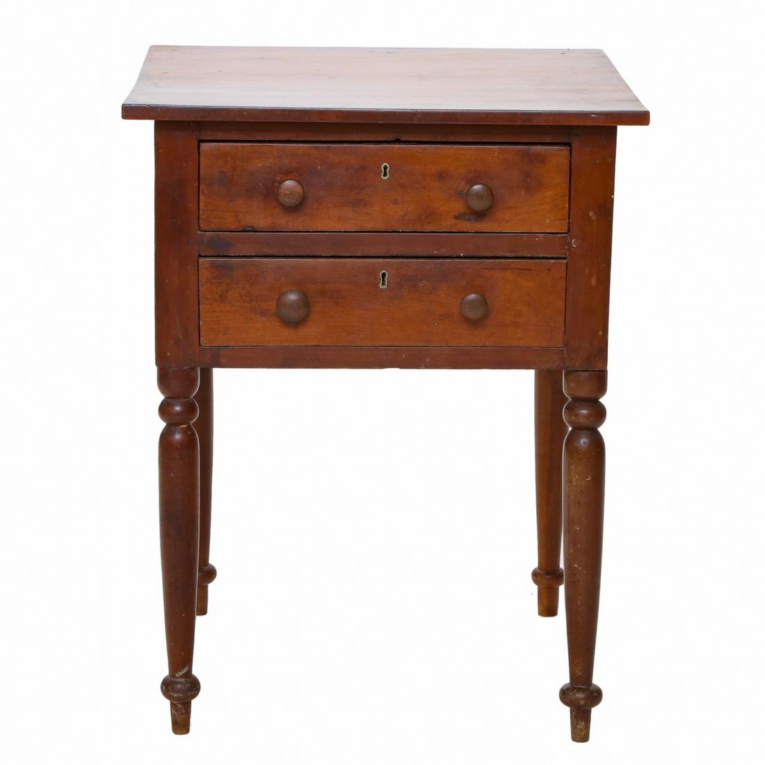 American cherry two drawer side table (1 of 6)
