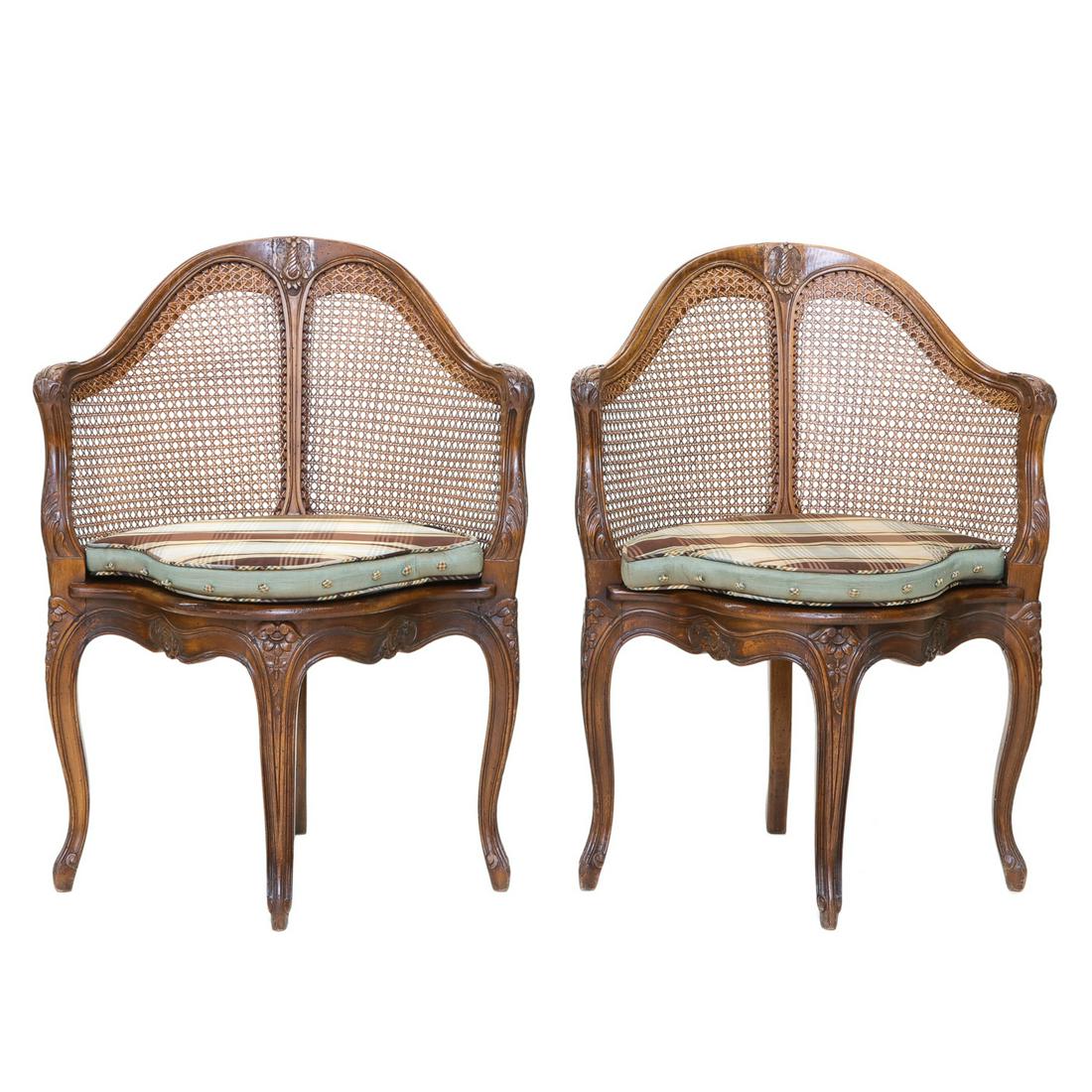 Louis XV Cane Back Corner Chairs (1 of 6)