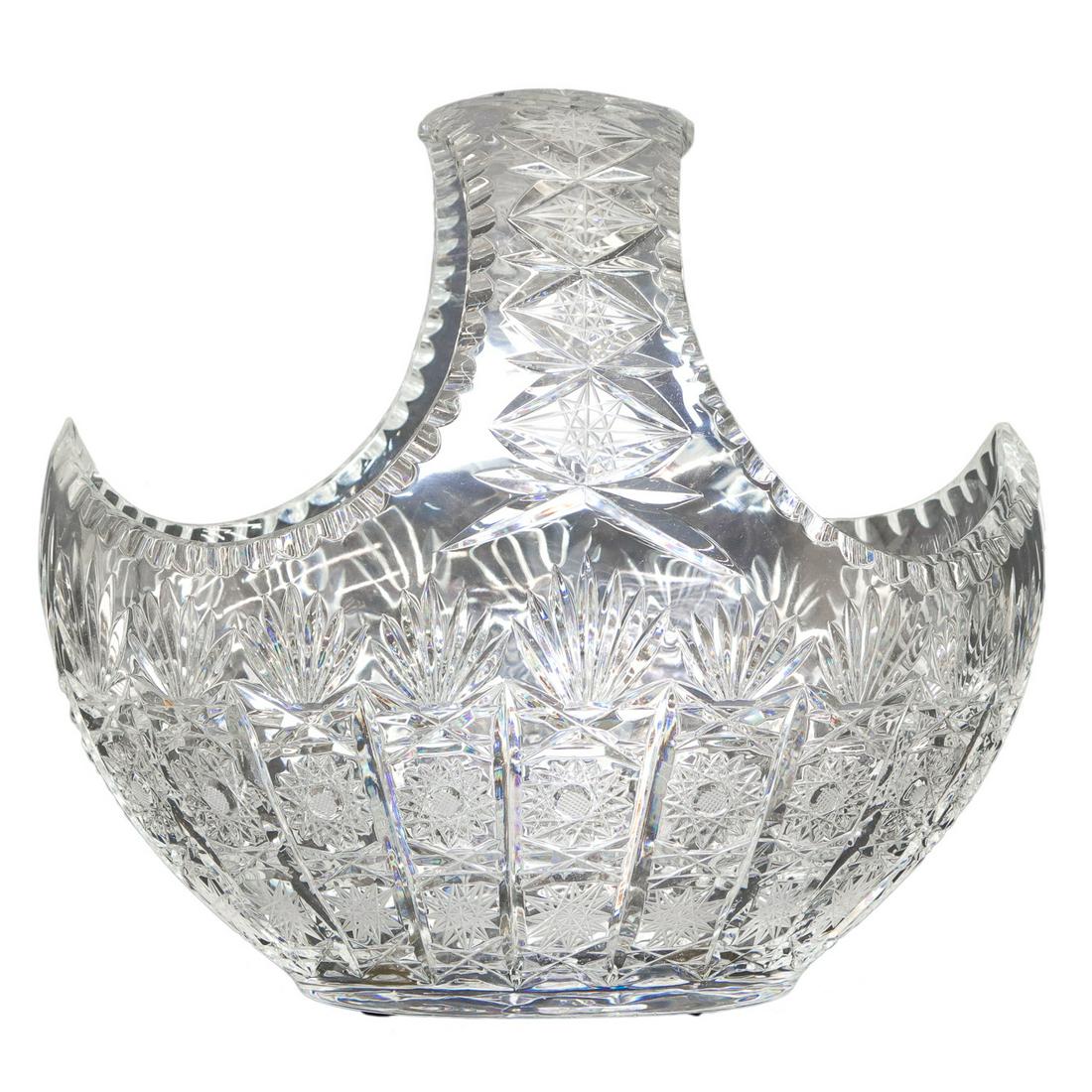 Starburst Cut Glass Basket (1 of 3)