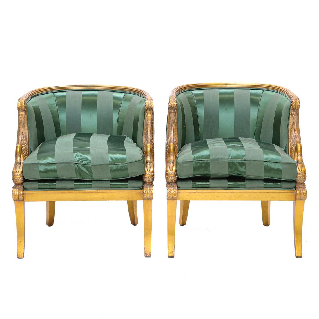 Karges French Empire Style Gilt Salon Chairs (1 of 7)