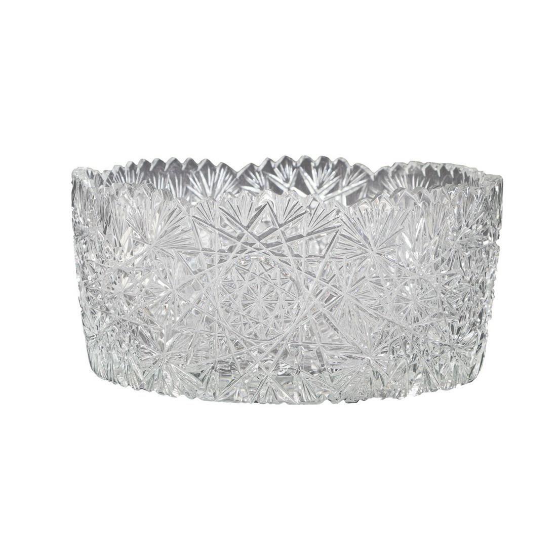 Pinwheel Cut Glass Fruit Bowl (1 of 3)