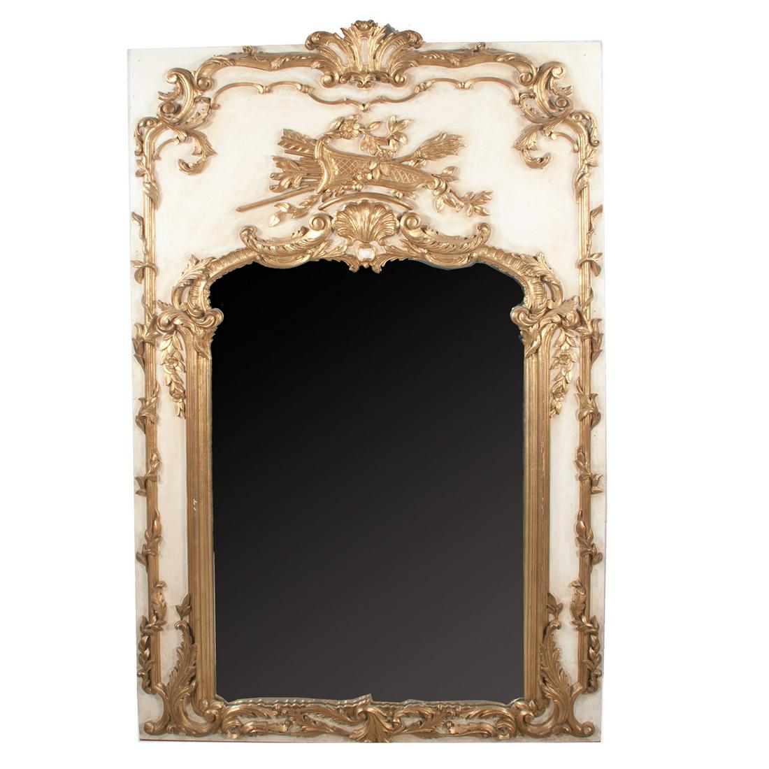 Louis XVI Style Painted and Gilt Mirror (1 of 6)