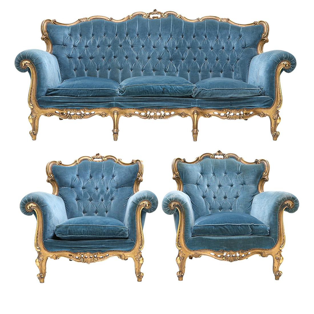 Louis XV Style Gilt Salon Suite (1 of 9)