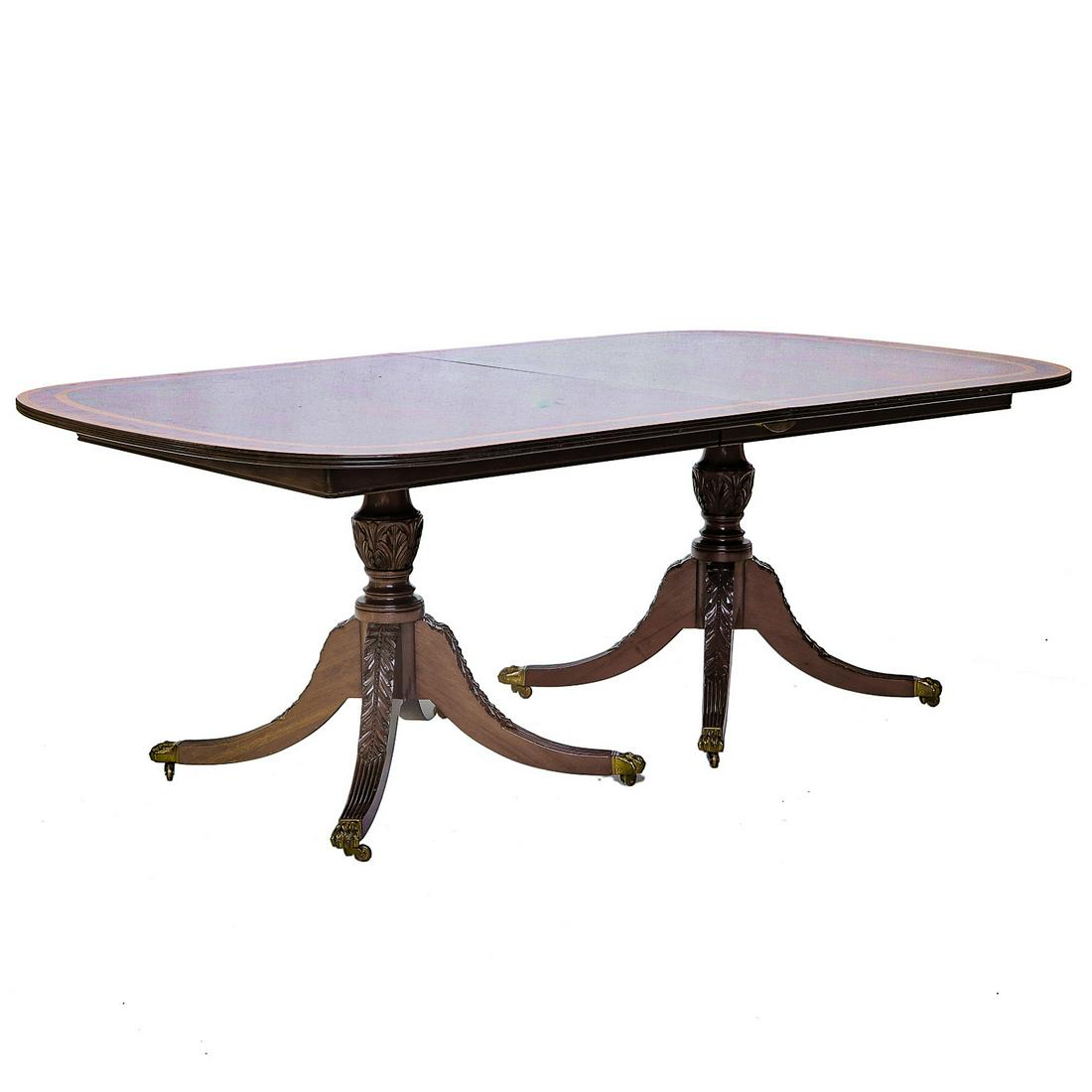 Mahogany Dining Table with Triple Banded Top (1 of 6)