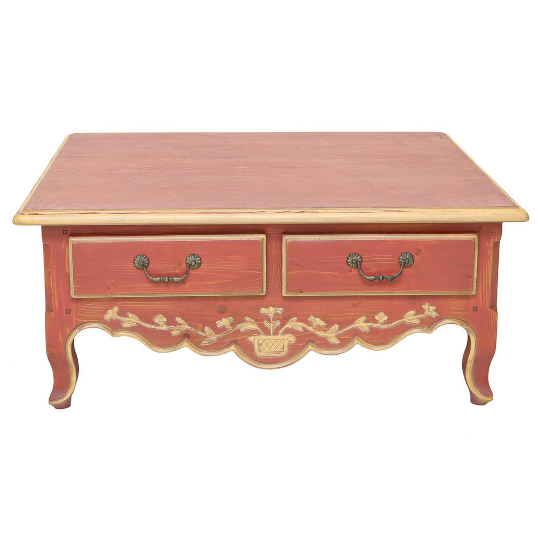 French Provincial Painted Pine Coffee Table (1 of 5)