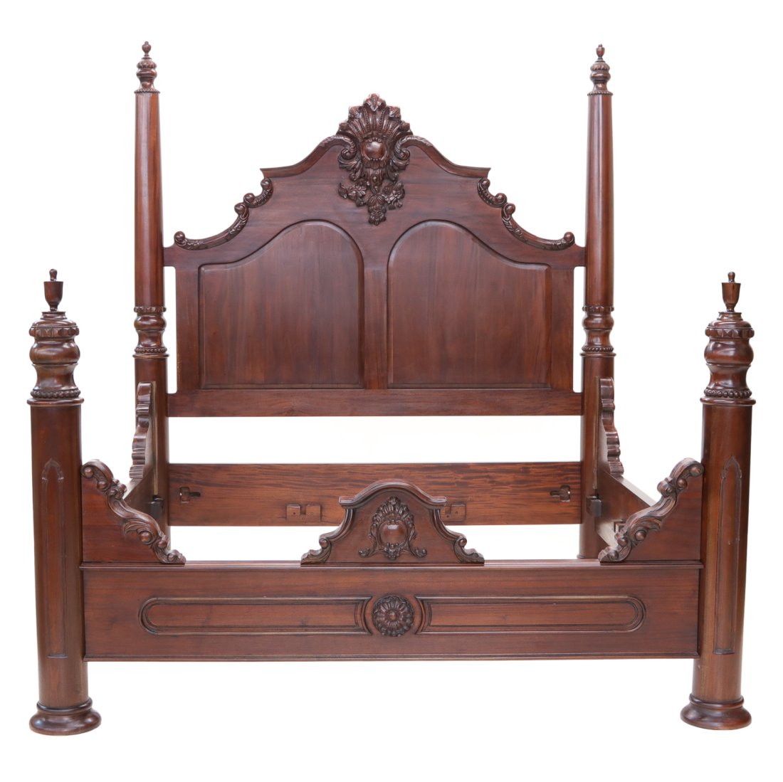 Teakwood Four Poster Bed, King Size (1 of 6)