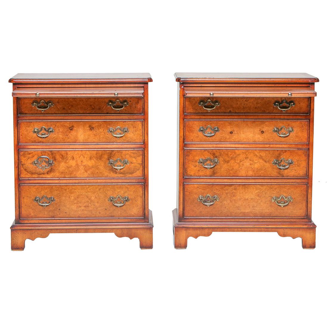 English Burl Walnut Bachelor's Chests (1 of 5)