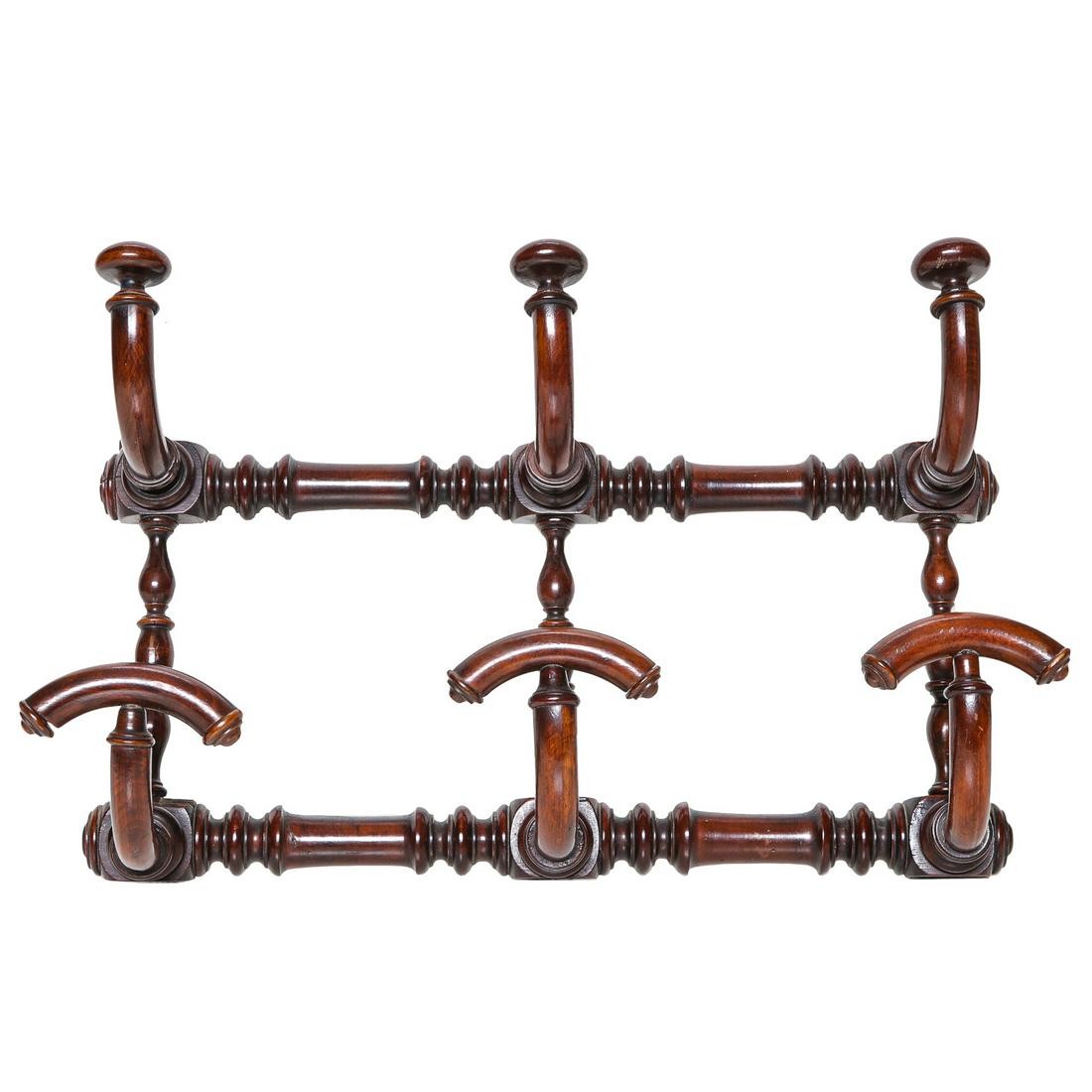 Vintage Bamboo Style Wooden Hat/Coat Rack (1 of 2)