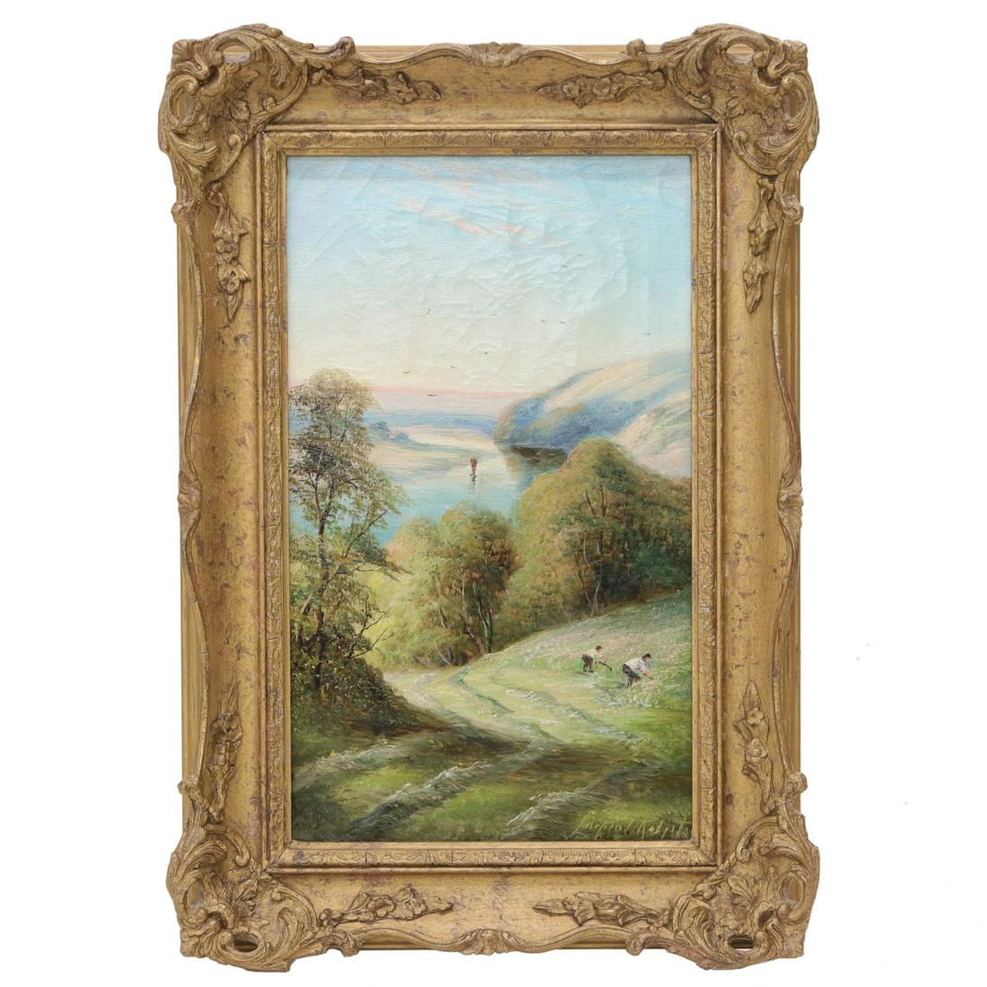 19th C. Landscape Painting, Oil on Canvas, (1 of 4)