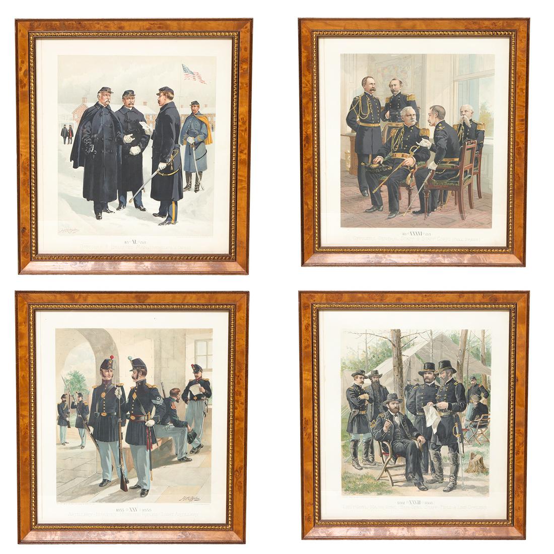 H.A. Ogden Framed Lithographs of Soldiers (1 of 5)