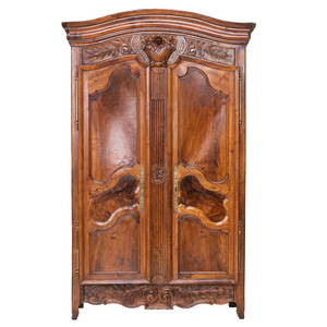 19th C. French Provincial Walnut Armoire