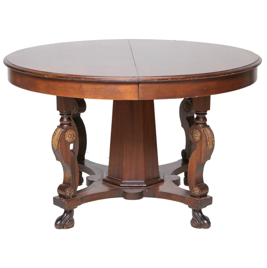 Antique French Empire Mahogany Circular Table (1 of 3)