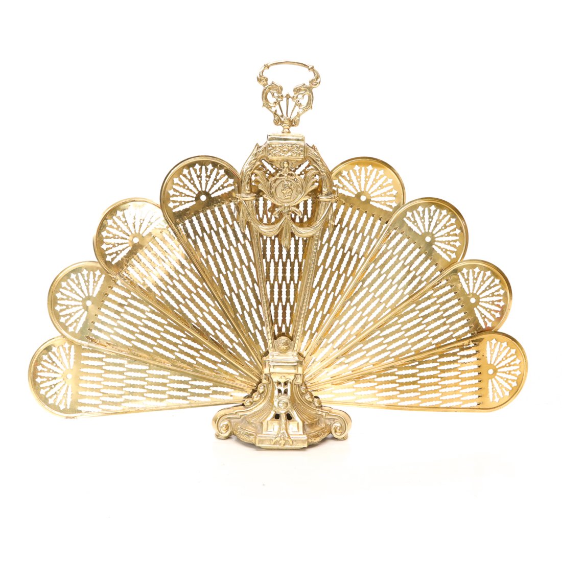 Brass Fan Fire Screen (1 of 2)