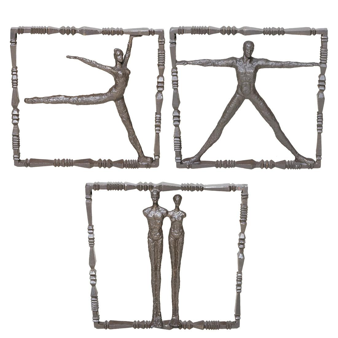 Bronze Wall Hangings Depicting Figures (1 of 4)