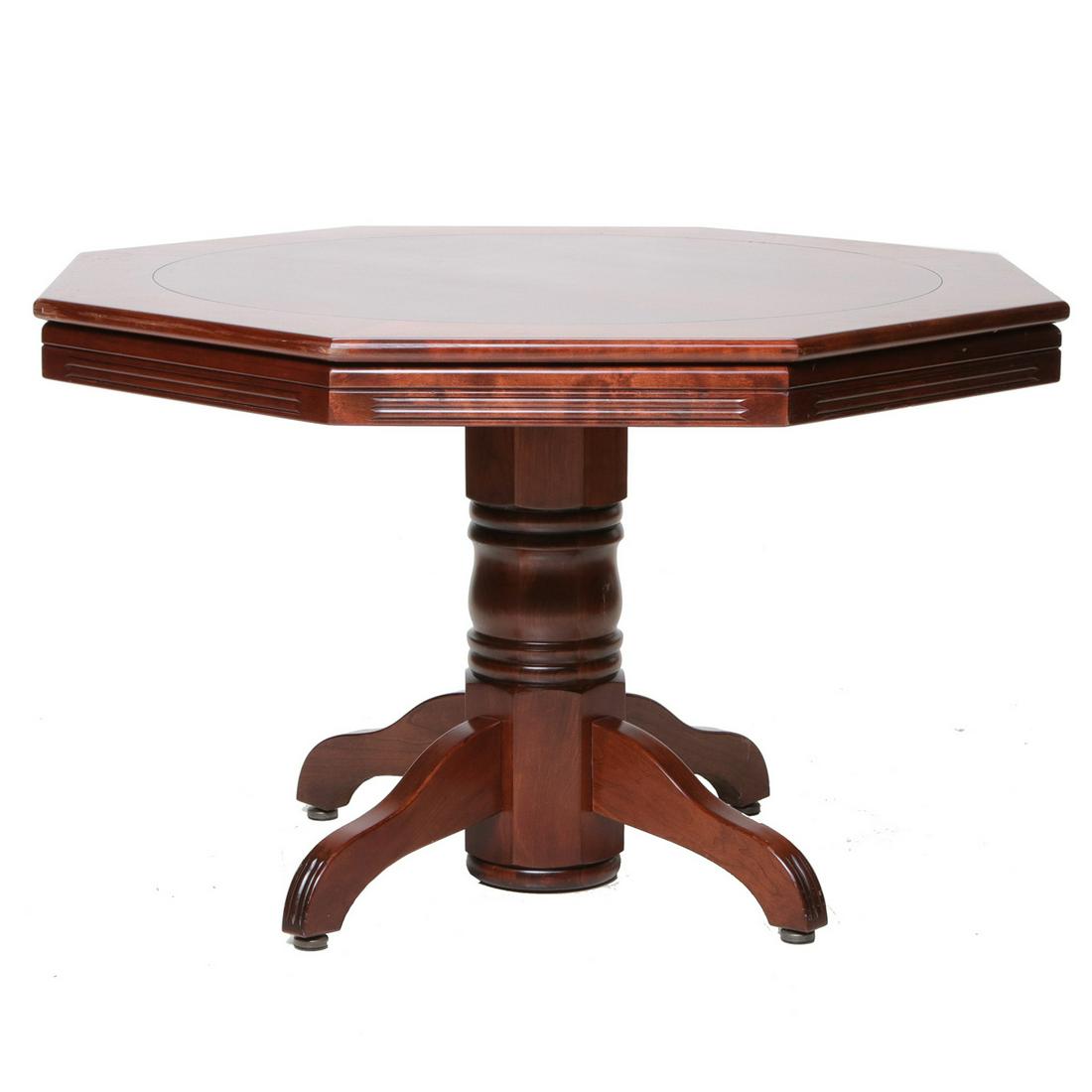 Cherry Wood Octagonal Game Table (1 of 4)