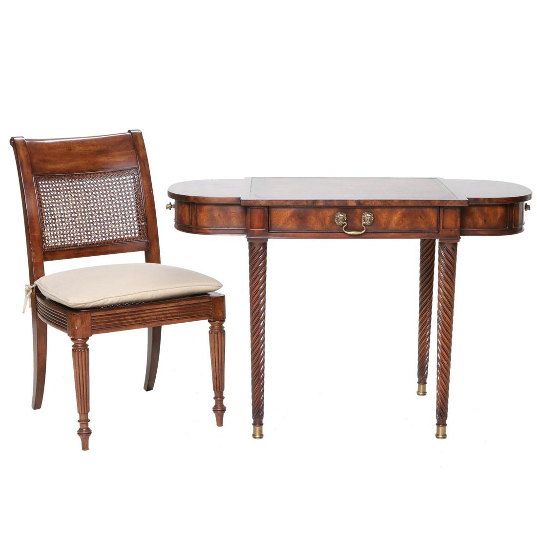 Althorp - Theodore Alexander Oak Writing Desk and an Armchair (1 of 9)