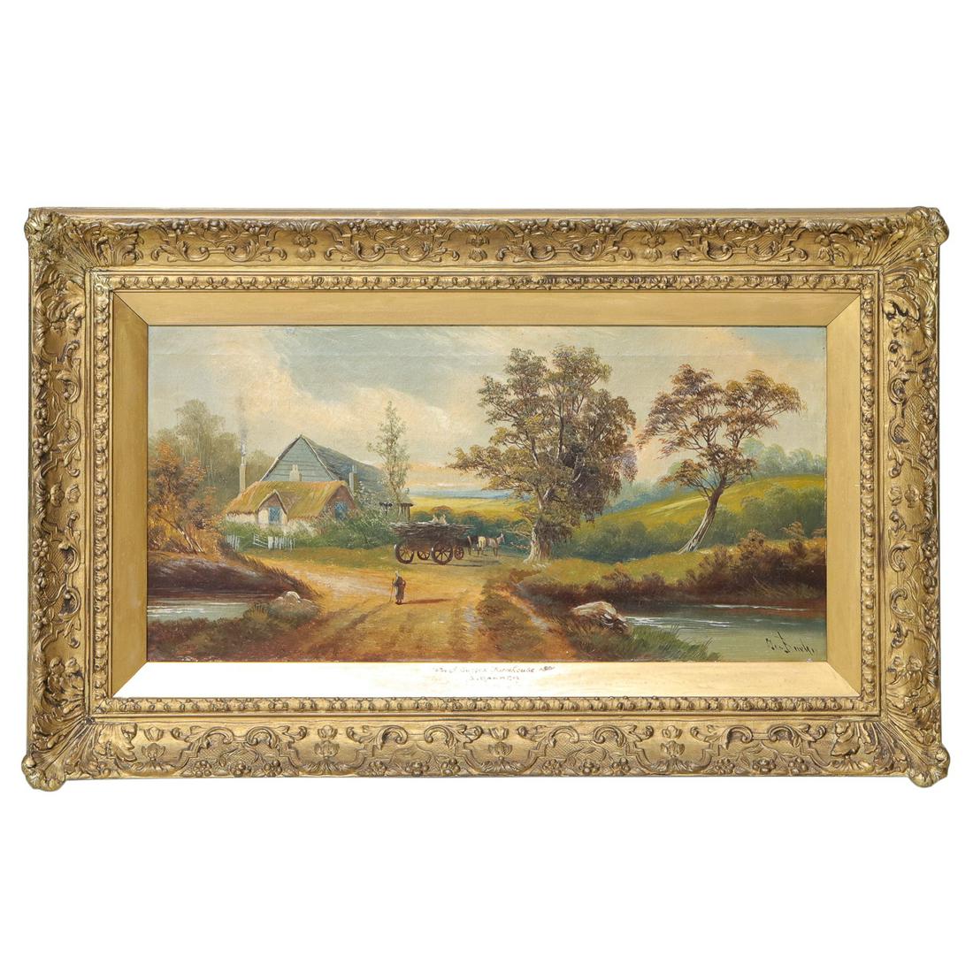 George Barker (1882-1965) Landscape Painting, Oil on Canvas (1 of 5)