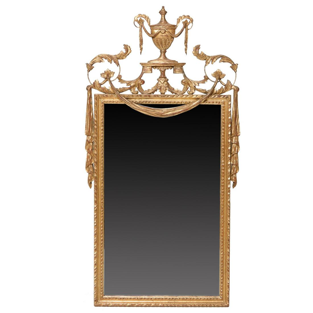 Italian Gold Gilt Mirror with Urn (1 of 5)