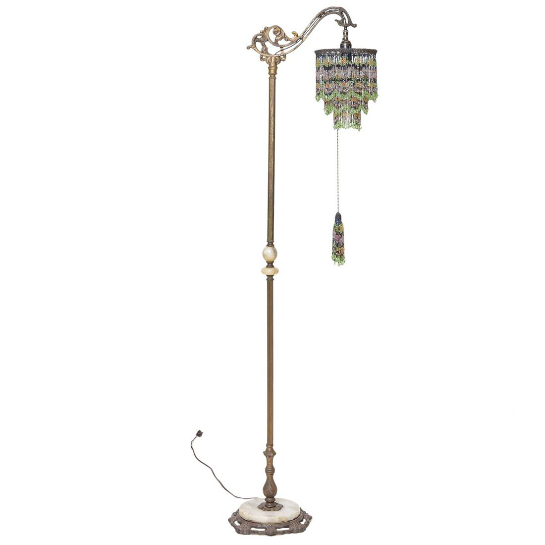 Vintage Iron and Onyx Floor Lamp (1 of 4)