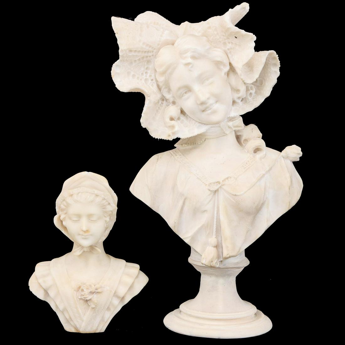 Marble Lady Busts, Two (1 of 4)