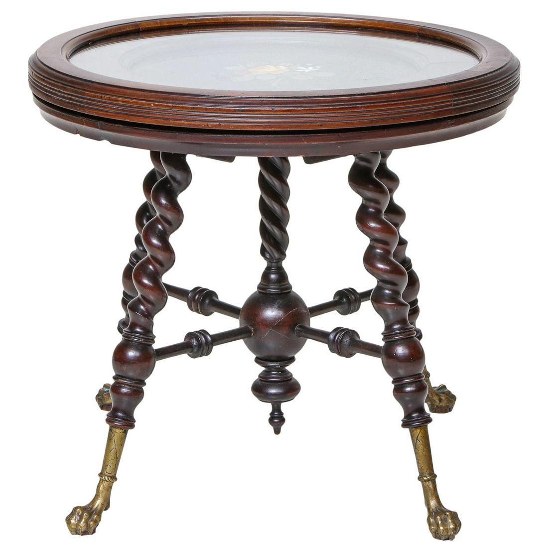 Vintage American Mahogany Circular Side Table (1 of 6)