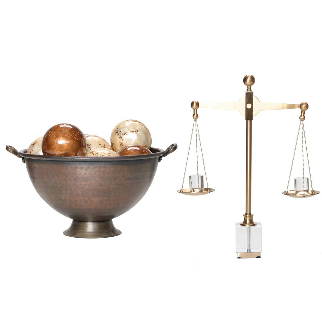 Contemporary Scale Along with a Turkish Hammered Copper Bowl (1 of 5)