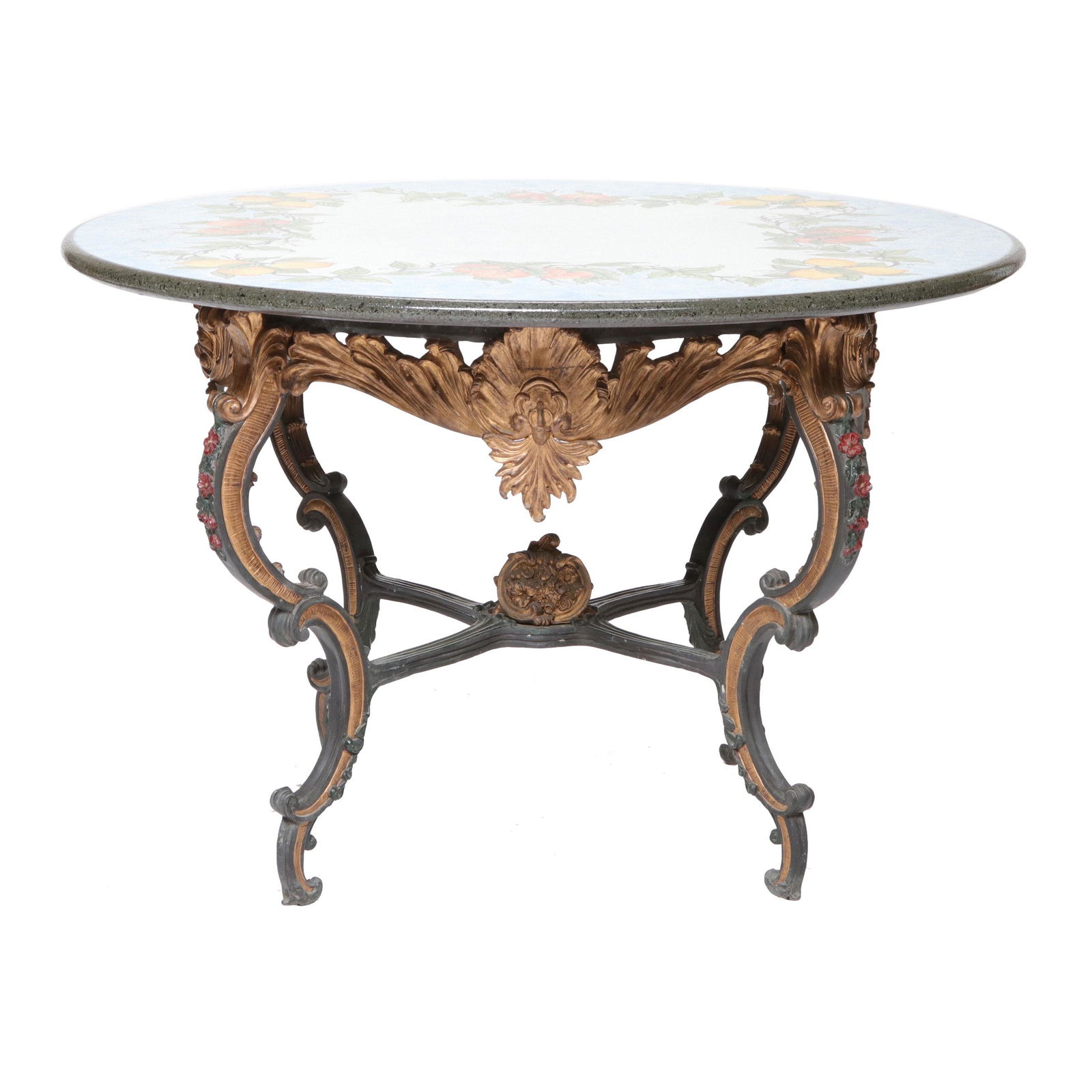 Vintage Italian Signed Bronze and Stone Table (1 of 6)