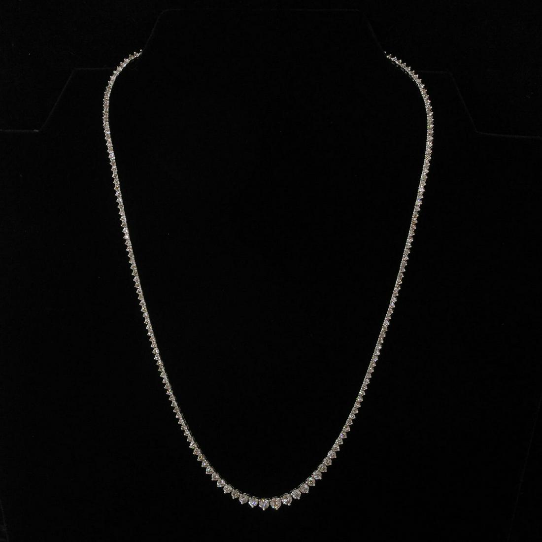 Diamond Riviera Necklace, 17" Long, 18K White Gold (1 of 3)