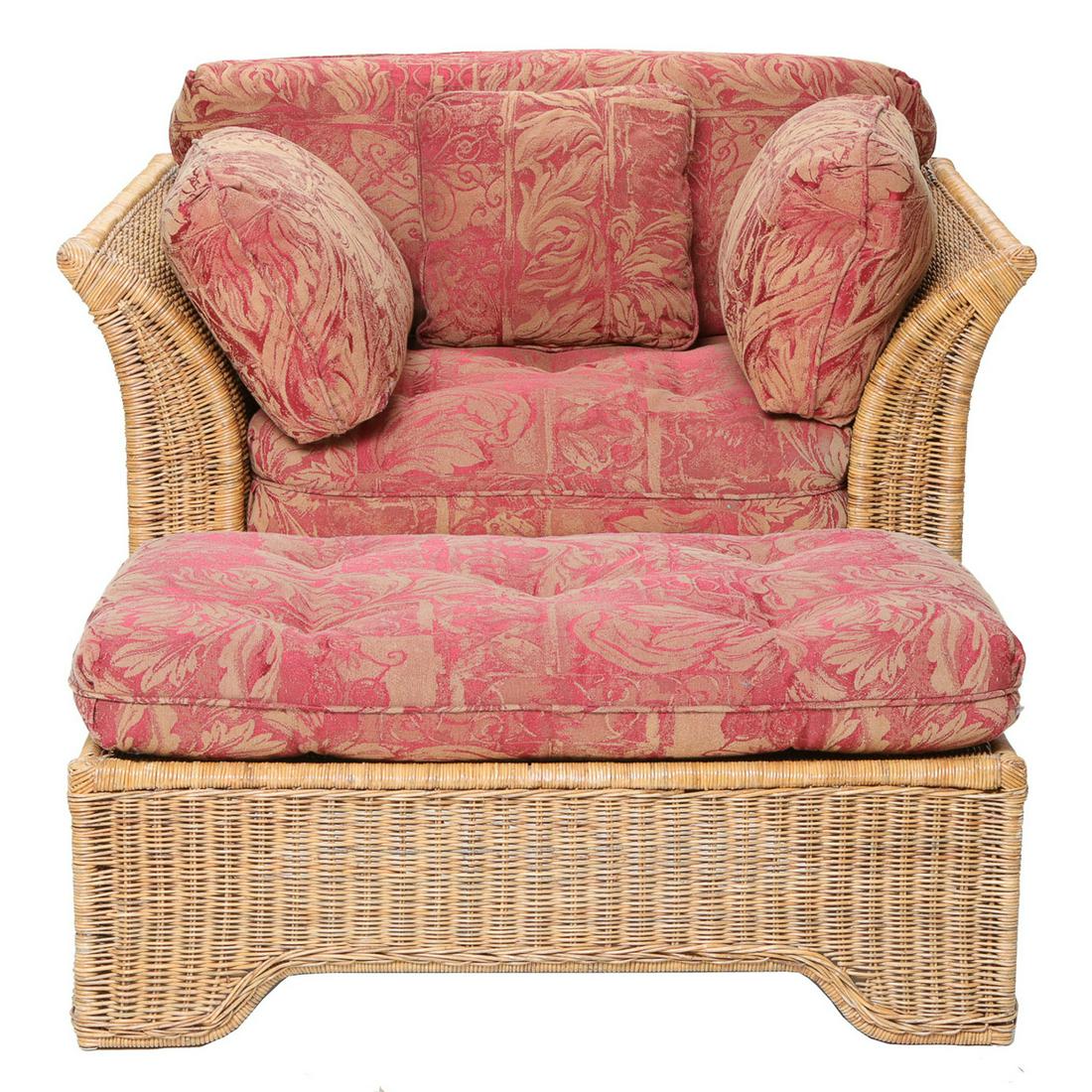 Oversize Wicker Chair and Ottoman of High Quality (1 of 10)