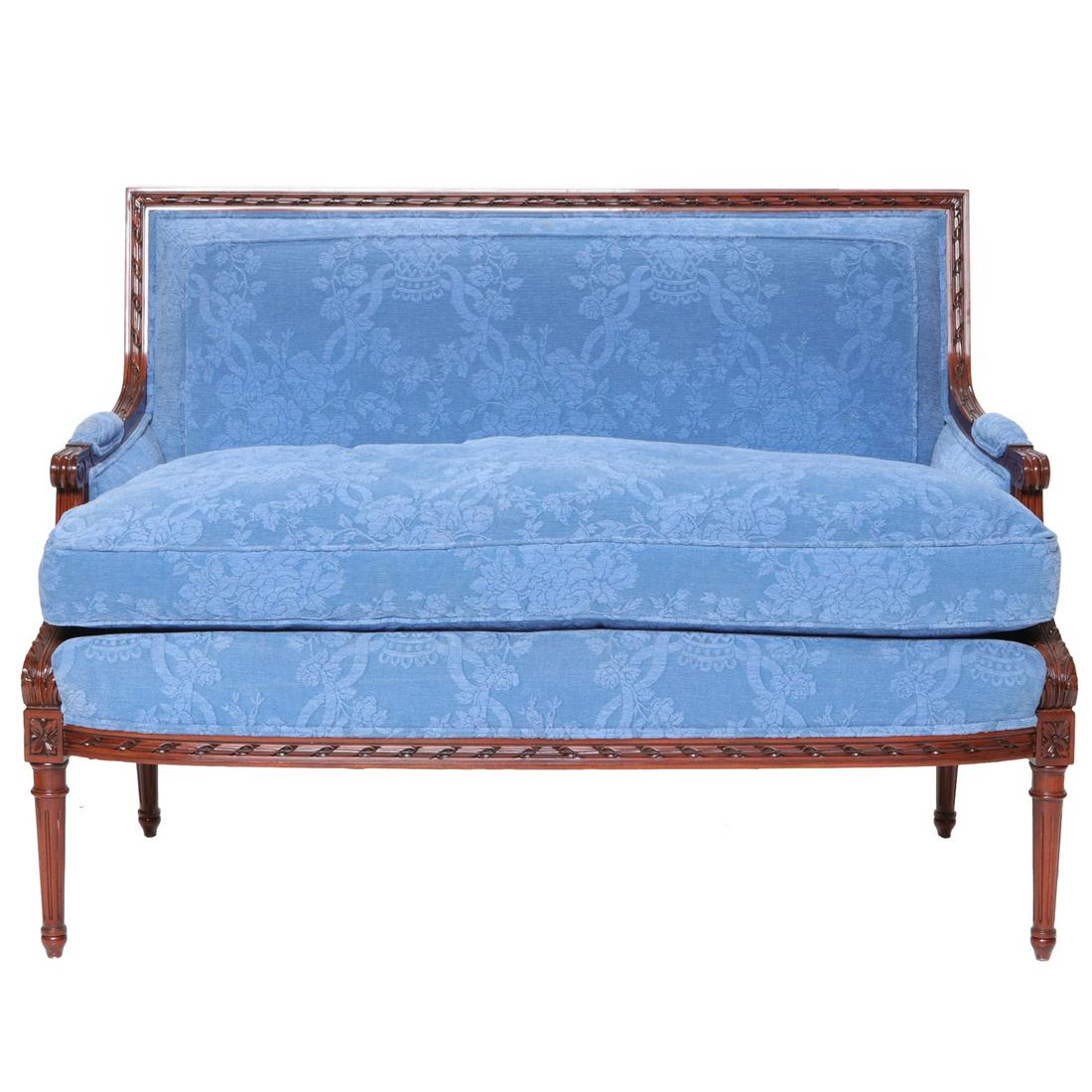 Vintage Karges Upholstered Mahogany Settee (1 of 7)
