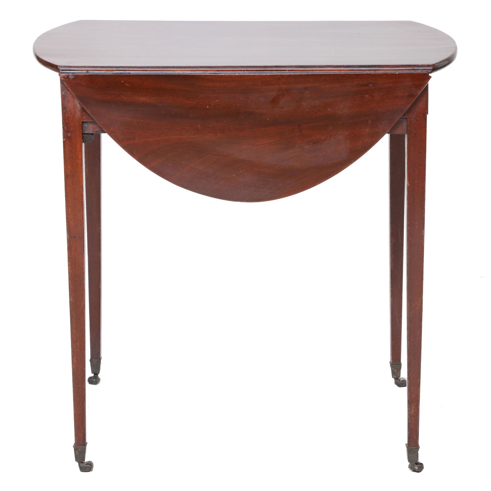 19th C. Mahogany Pembroke Table with Bow Ends (1 of 6)